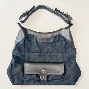Calvin Klein denim shoulder bag purse
